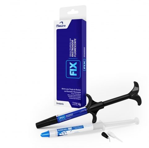 Adesivo ortodôntico com rastreador fluorescente