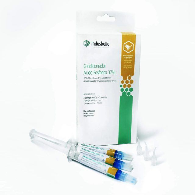 Condicionador Ácido Fosfórico 37% (3 Seringas de 3G) + 3 Ponteiras Indusbello