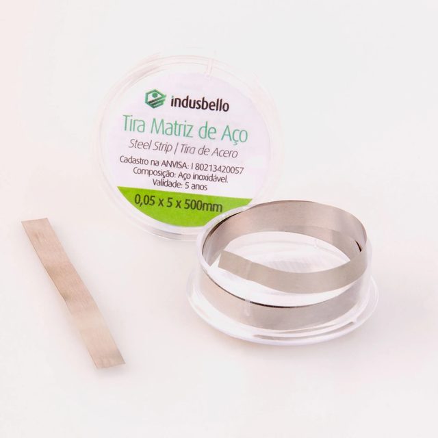 Tira Matriz de Aço Odontologia - Rolo 50 cm Indusbello