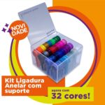 Kit Elástico Anelar 32 Cores com Suporte - OrthoMundi